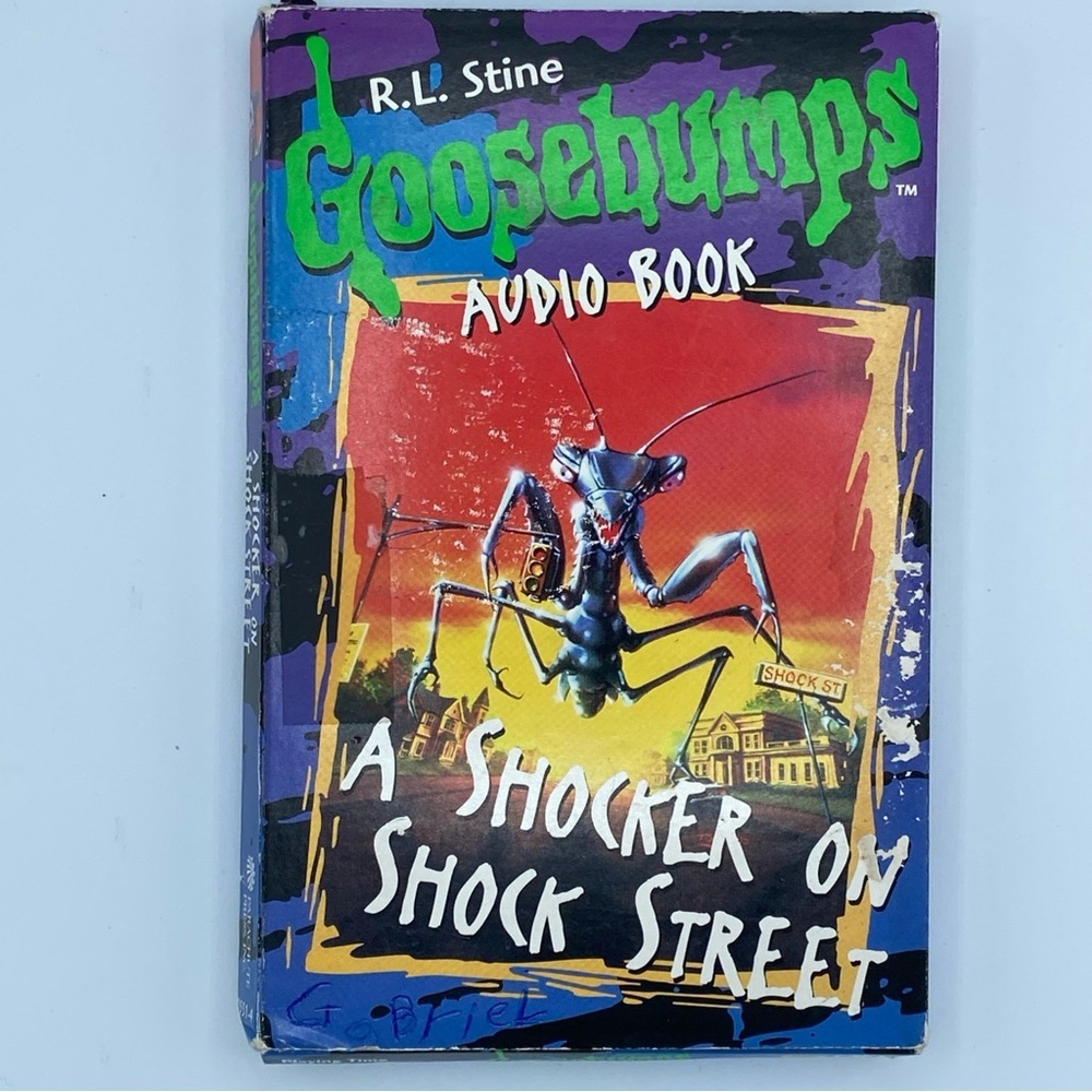 R.L. Stine Goosebumps A Shocker On Shock Street Audio Book Cassette 1996‎ w Box